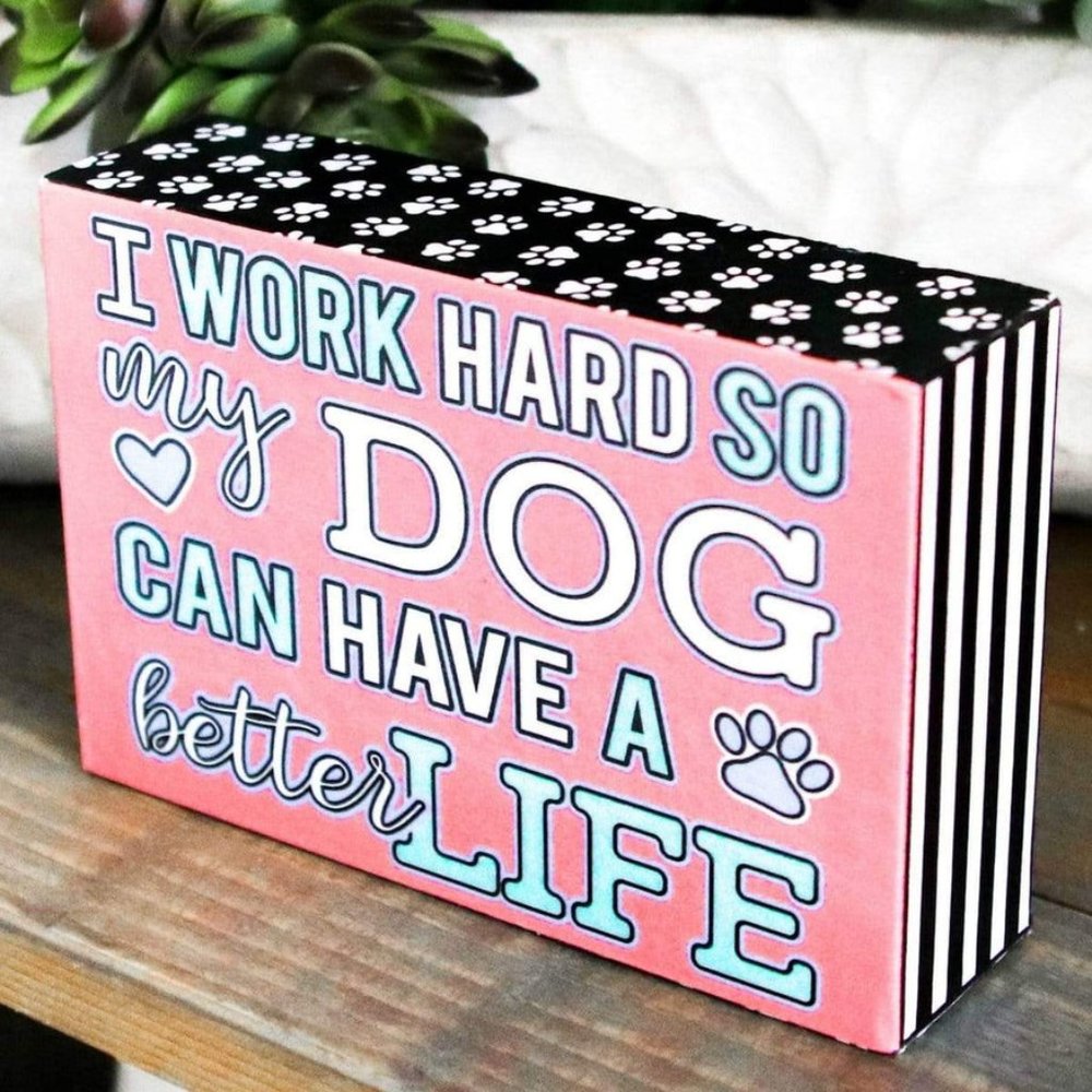 Happy Quote Box - I Work Hard